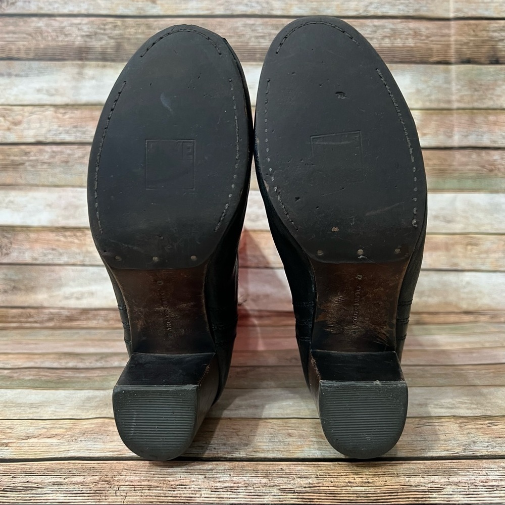 Frye Black Leather Carson Boots - Picture 8 of 10